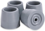 ANCKNE 4 Pack Walker Tips 1 1/8 inch Universal Walker Accessories Replacement Rubber Tips for Walkers, Commodes, Shower Chairs and More, Skid-Resistant Traction and Easy Installation