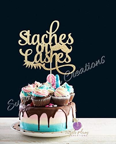 Staches or Lashes Cake Topper