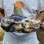AtkitS Natural Large Noble Dark Blue Sodalite Crystal Gemstone Rough Raw Rock Specimen Home Decor(900-1000g)