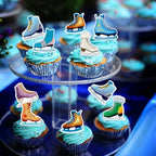 40PCS Edible Ice Skating Shoes Cupcake Toppers Winter Sports Cupcake Decorations for Skating Enthusiasts Kids Birthday Party Supplies