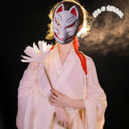 Generic Japanese Kitsune Fox Mask - Mythical Creatures Cosplay Mask for Japanese Culture Enthusiasts, Cosplayers, Adults - Unisex-Adults