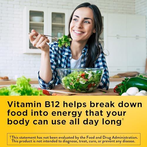 Nature Made Vitamin B12 1000 mcg, B12 Vitamins, Dietary Supplement for Energy Metabolism Support, 160 Time Release Tablets, 160 Day Supply