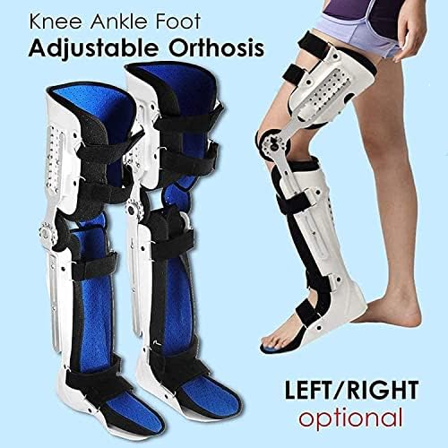 Adjustable Knee Ankle Foot Orthosis Durable Thigh Knee Joint Fixed Brace Ankle Foot Orthosis Braces Supports Easy To Disassemble And Clean (Right Medium/M)