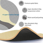 Non-Slip Absorbent Washable Incontinence Pad underpad Seat 4-Layer Design Chair Absorbent Pads Protection - for Seniors, Adult, Children, or Pet Underpad Protection - Set of 2 (Beige, 21" L x 22" W)