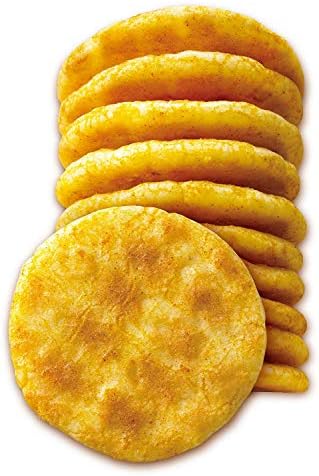 KAMEDA "Curry-Senbei" 18 x 12 packs Japanese Poplar Moist Rice Crackers