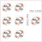Ercadio 40 Pcs Edible Happy Mother's Day Cupcake Topper Mom Cake Drink Topper Picks Love Mom Pink Flowers Cake Decoration for Happy Mother's Day Theme Party Cake Decor Supplies