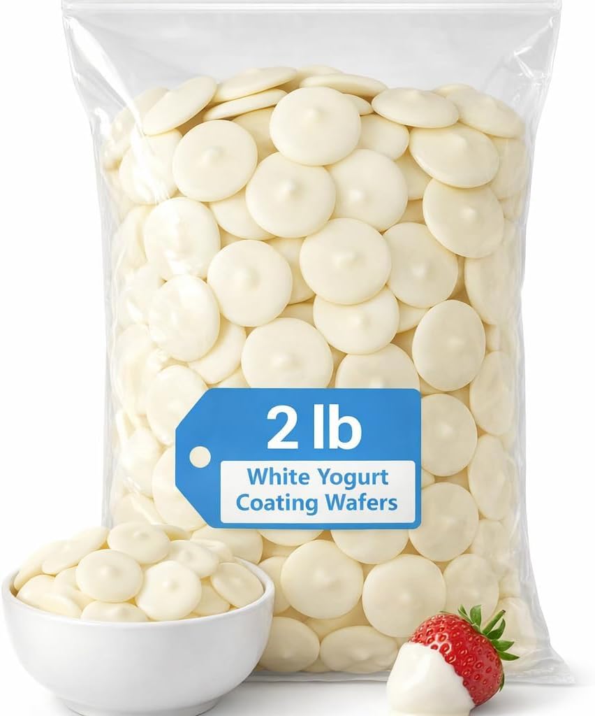 Bulk White Yogurt Coating Wafers for Baking, Dipping & Decorating, 2 lb