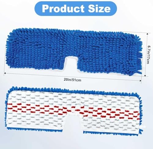 4 Pack Mop Head Replacement Compatible with O-cedar Hardwood Floor 'N More Microfiber Dual or 3-Action Flip Mop Refill Chenille Mop Replace Pads for Ocedar Dual-Action Flip Mop,Reusable & Washable Pad