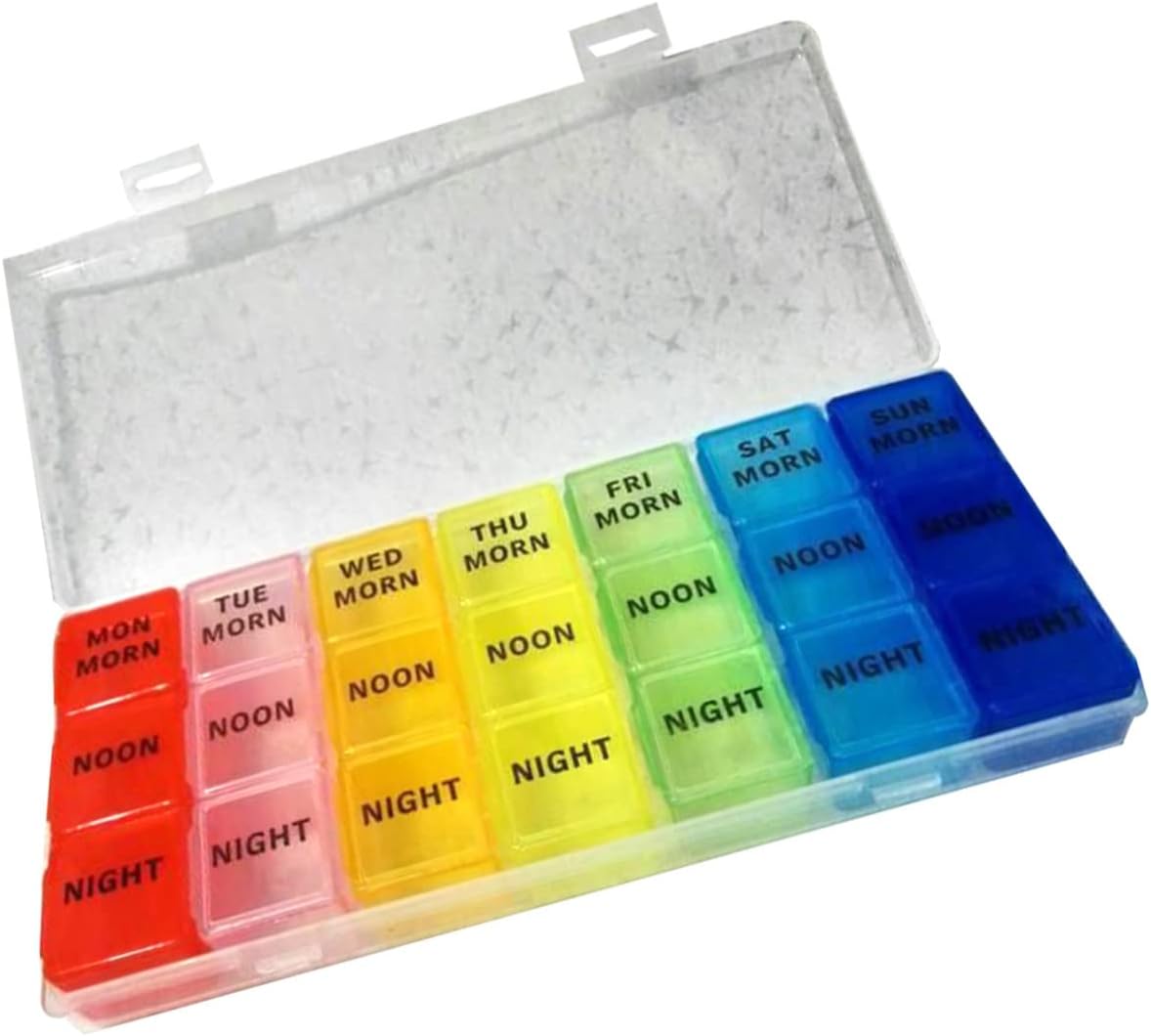 FOMIYES Weekly Pill Organizer 7 Day 21 Slots Pill Storage Box Detachable Medicine Box for Medications Storage