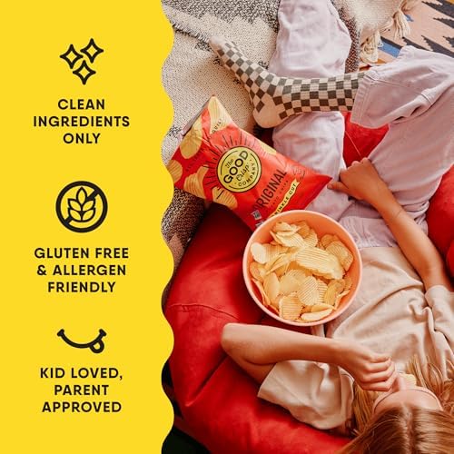 The Good Crisp Company Outback BBQ Crinkle Cut Potato Chips, 1.5 Oz (Pack of 15)