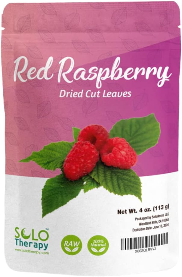Red Raspberry Leaves 4oz., Red Raspberry Leaf Tea , Dried Cut Leaves in a Resealable Bag, Rubus Idaeus , Product From Croatia, Packaged in the USA