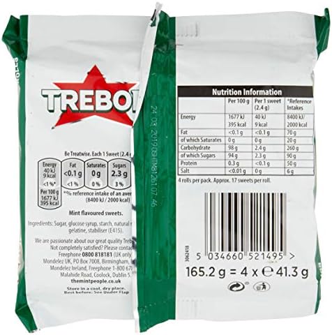 Trebor Extra Strong Roll Trebor Extra Strong Roll Trebor Extra Strong Peppermint Mints Pack