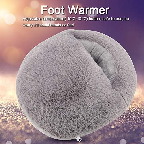 Electric Heating Pad USB Foot Warmer Cushion Adjustable Temperature for Winter Office Heating Slippers Shoes(Gray)