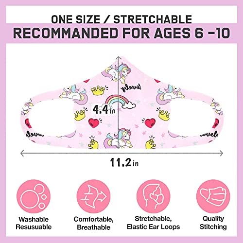 12 Pack Unisex Children Dust Protection, Breathable, Washable and Reusable Face Masks, Boys & Girls (12 PACK, SET VII)