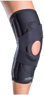 DonJoy Drytex Lateral J Buttress Universal Designed Patella Knee Support Brace with Aluminum Hinge for Left Leg (Large, Black)