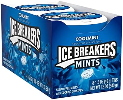 ICE BREAKERS Coolmint Sugar Free Mints Tins, 1.5 oz (8 Count)