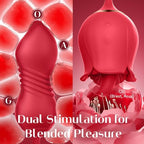 Rose Toy Vibrator Adult Sex Toys, MOOLIGIRL App & AI Sync G Spot Thrusting Dildo with 9 Tongue Licking & 9 Thrusting Vibrating Modes, Women Sex Toy for Couples, Clitoral Stimulator for Anal Nipple
