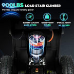 Electric Stair Climbing Dolly, 1250W Electric Stair Climbing Hand Truck, 900lbs Max Load Capacity, 3 Mode Folding Stair Climber Hand Trucks with Telescopic Handle for Moving Furniture (Black)