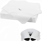 100Count Disposable face Cradle Covers for massage table, Ultra Soft, Non-Sticking, Breathable Massage Headrest Covers,Professional Massage Chair Cover for Skincare Beauty Salons Face Rest Cover