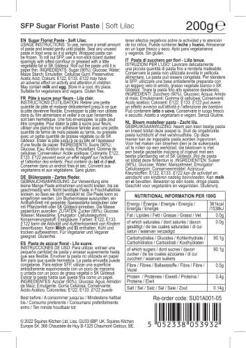 Squires Kitchen Sugar Florist Paste Soft Lilac 200g