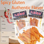 Spicy Strips - Spicy Gluten Latiao,Chinese Special Casual Snack Food,Made From Wheat/Chili/Spice,Best Vegan,Piece Nostalgia Food,Convenient Fast Food.辣条 80g/2.82oz per Pack (Pack of 5)