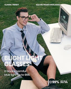 Cyxus Blue Light Glasses Men Women Reduce Eye Strain UV Blocking for Office Work Computer Screen 8082