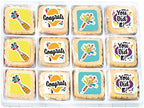 Congrats Gift Cookies Congratulations Gift Basket 12 PACK For Kids Men Women Graduation Friend | Nut Free | Kosher