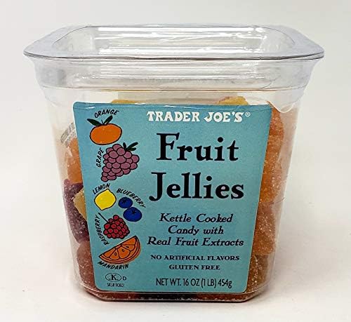 Trader Joes Fruit Jellies Gluten Free - Pack of 3 Tubs - 16 oz per Tub