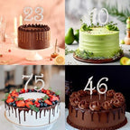 BEIDHIA Number Cake Topper 0-9,Silver Bling Rhinestone Happy Birthday Cake Topper for 5th 16th 18th 21st 30th 40th 60th 70th Birthday Party Anniversary Wedding Cake Decorations