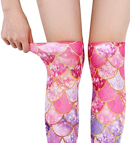 Benefeet Sox Women Girls Funny Silky Novelty Funky Long Knee High Socks Ultrathin Soft 3D Print Cosplay Crazy Stockings