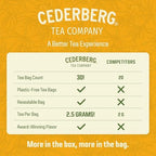 Cederberg Tea Company Lemon Honeycomb Rooibos Tea Bags - Made with Organic Red Rooibos Tea, South African Herbal Tea, Naturally Caffeine Free Tea, Small Batch - Select Blend Non-GMO, Premium Leaf, Antioxidant-Rich, 30 Count