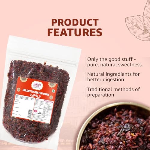 Delight Foods Calcutta Meetha Paan and Banarasi Meetha Paan 1.6 Kg (800g x 2)| Without supari | Sweet Hygienically Packed Traditional Mukhwas | Premium Mouth Freshener