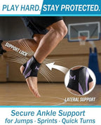 2-Pack Ankle Brace for Men & Women,Adjustable Lace up Ankles Sock,Basketball Ankle Stabilizer with Straps,Orthopedic Compression Sleeve for Plantar Fasciitis Relief,Tendonitis,Sprained(Green)