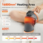 Cordless Knee Massager with Heat Vibration for Pain Relief, MAXwarm 4.0[2026 Upgraded] - Electric Heated Knee Brace with 5 Heat Levels and 3 Massage Mode, Gifts for Men Women (Grey, Pair)