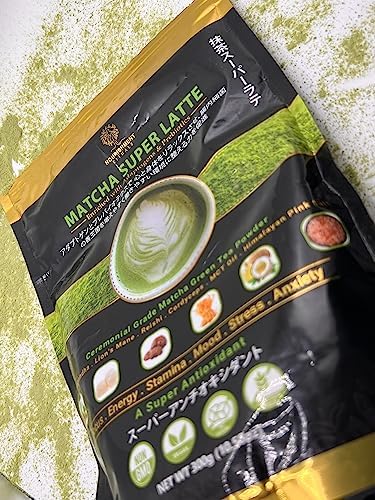 Nourishment Rituals Green Tea Super Latte Matcha Powder | Authentic Japanese Instant Ceremonial Grade Matcha, Superfood Powder Blend - Pack of 1, 260g (12-Servings)