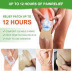 MQUPIN 24Pcs Knee Patches, Natural Kee Pain Relief Arthritis Patch Knee Patches for Pain Relief Bone on Bone for Knee, Back, Neck, Shoulder