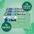 ORBIT Sweet Mint Sugar Free Individually Wrapped Chewing Gum Mint Bulk Box , 12 Packs of 14-Pieces (168 Total Pieces)