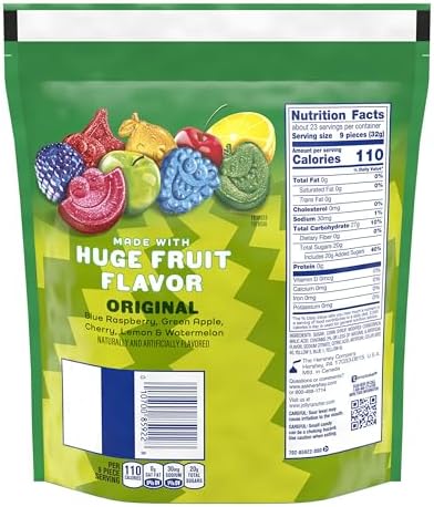 JOLLY RANCHER Sour Gummies Assorted Fruit Flavored Candy Resealable Bag, 25.5 oz