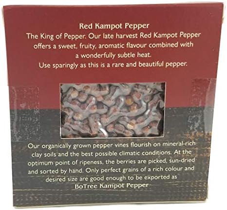 Bo Tree Farms Organic Kampot Pepper, Red Peppercorns