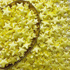 CandiJumpin Edible Stars for Cake Decorating, Yellow Star Sprinkles Star Cake Decorations Edible Large Small Yellow Stars Baby Shower Party Birthday Wedding Christmas Supplies 3 OZ