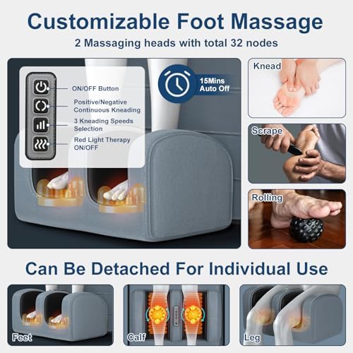 Full Body Massage Mat - 9 Massage Modes Electric Heating Vibration Massage Pad, Neck Foot Back Massage Detachable Massage Pillow, Anti-Slip Bottom Foot Massagers