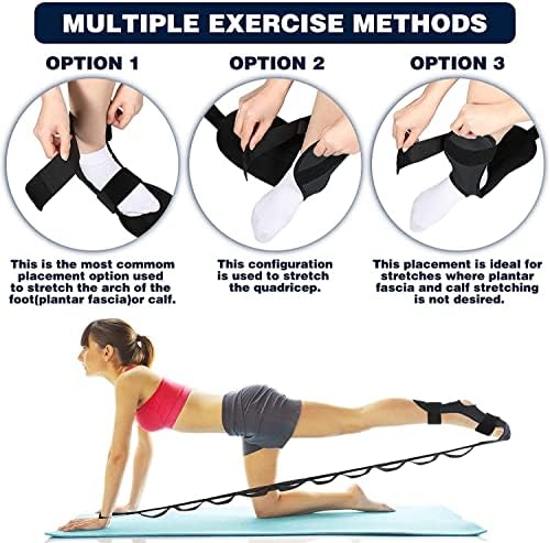 Foot and Calf Stretcher for Plantar Fasciitis, Leg Stretch Band，Improve Leg Stretching，Premium Physiotherapy Stretching Strap Improves Strength and Relief to Heel Spurs, Calf, Thigh and Hip