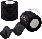 BQTQ 50 Rolls Self Adhesive Bandage Wrap Black Bandage Tape Self Adherent Wrap 2 inch Bandages Self Adhesive Wraps Stretch Bandage Wrap Roll for Wrist Ankle Swelling Sprains (Black)
