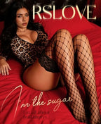 RSLOVE Women's Lace Top Fishnet Thigh-High Stockings with Antiskid Silicone Sexy Stay Up Tights Pantyhose