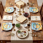HunnmingRe 100 Pcs Passover 10 Plagues Napkins 3 Ply Seder Table Decoration Ten Plagues Disposable Paper Napkins Passover Party Favors Supplies Pesach Seder Gifts