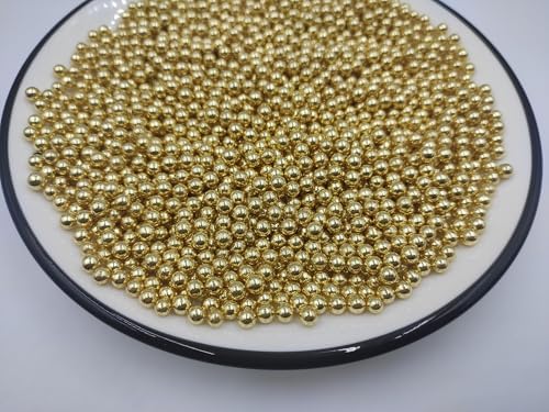 Gold Pearl Sugar Sprinkles 3.9 oz, 4mm Candy Pearls Ideal for Baking, Cake and Cupcake Toppers, Cookie Decoration, Ice Cream Topping, Wedding Shower Valentines Halloween Christmas