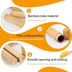 2PCS Empty Nature Bamboo Toothbrush Travel Case Portable Bamboo Toothbrush Container Holder Storage Personal Cleaning Tools Carry Case for Home and Travel