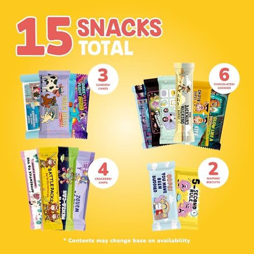 Midi Snack Box | Extraordinary Present for Special Moments | Multipack Hamper Gift of Sweet Candy | American Alike Old Fashioned Retro Turkish Treats | Paradise Jungle Themed Box | 11 Full-Size Snacks