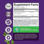 High Strength Organic Ashwagandha Supplements - Ashwagandha Organic Tablets for Mood Support & Hormone Balance for Women & Men - Root Extract Powder with Black Pepper for Better Absorption - 30 Ct