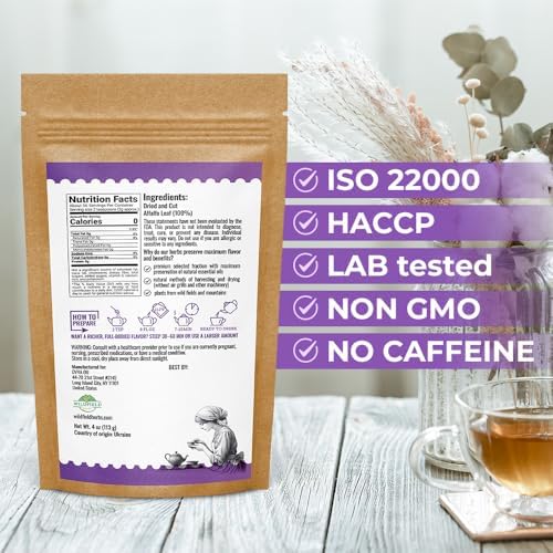 4 oz Alfalfa Leaf Alfalfa Herb Tea (Medicago Sativa) - 113g Tea Bags Herbal